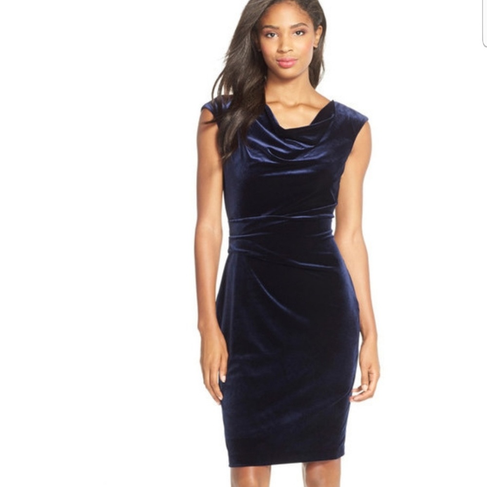 Vince Camuto Cowl Neck velvet dress size size 10